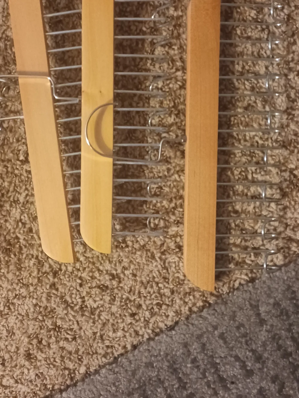 Wooden Multi-Tie Hanger Set in Natural Wood by
